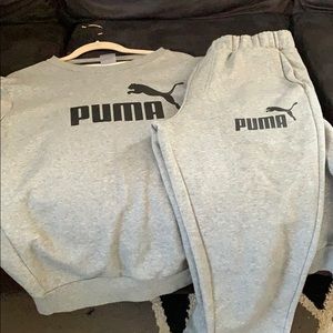 Gray Puma Sweat Suit